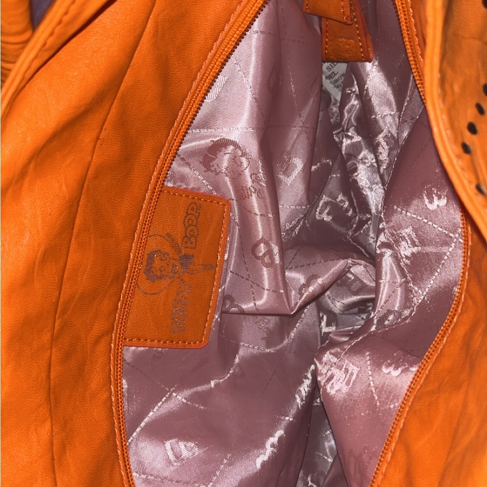 Betty Boop Vintage Orange Shoulder Bag With Rhinestones NWT - Picture 7 of 7